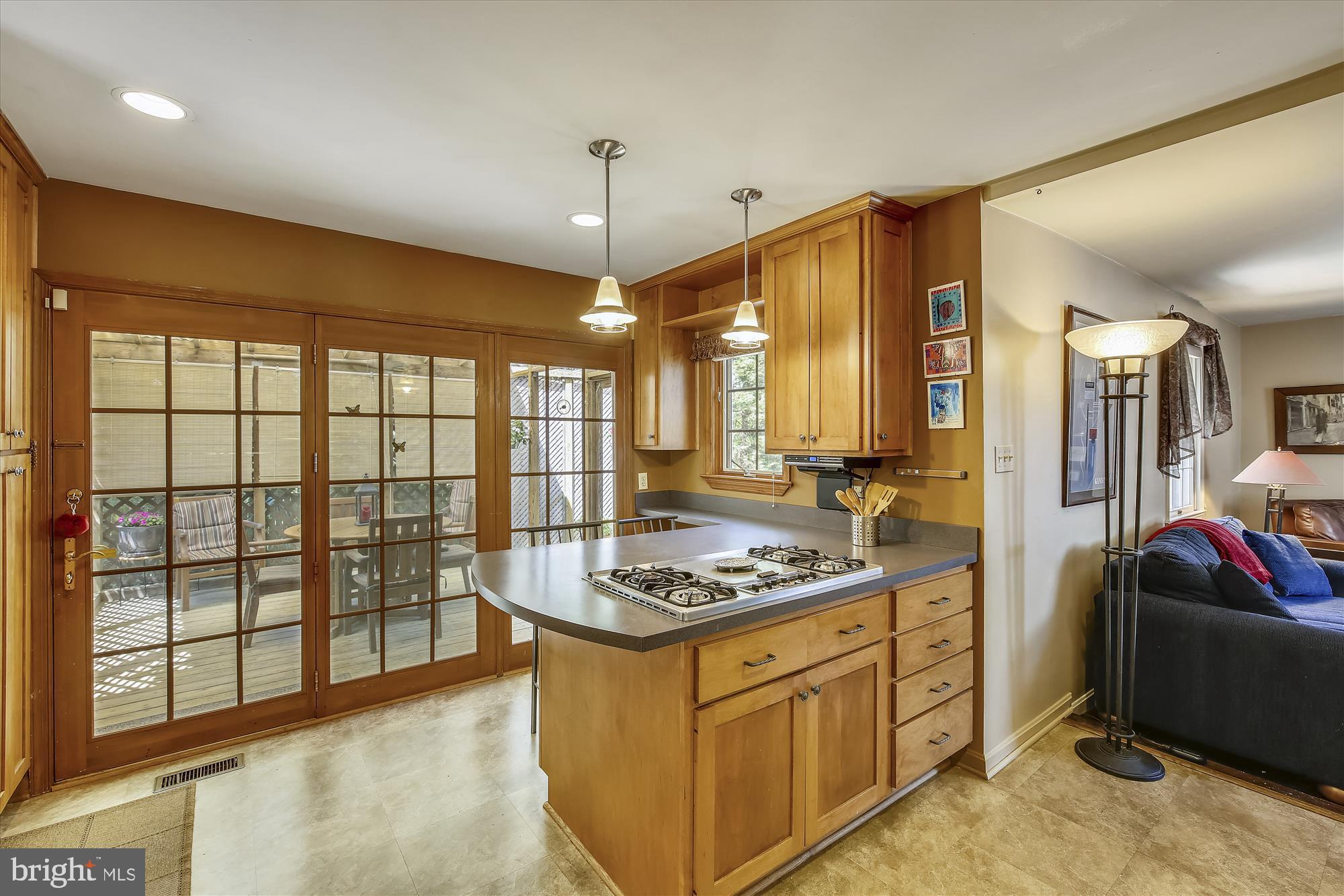 5308 Sangamore Road Bethesda, MD 20816 - Photo 13 of 50 Kitchen with sliding door to Screened Porch