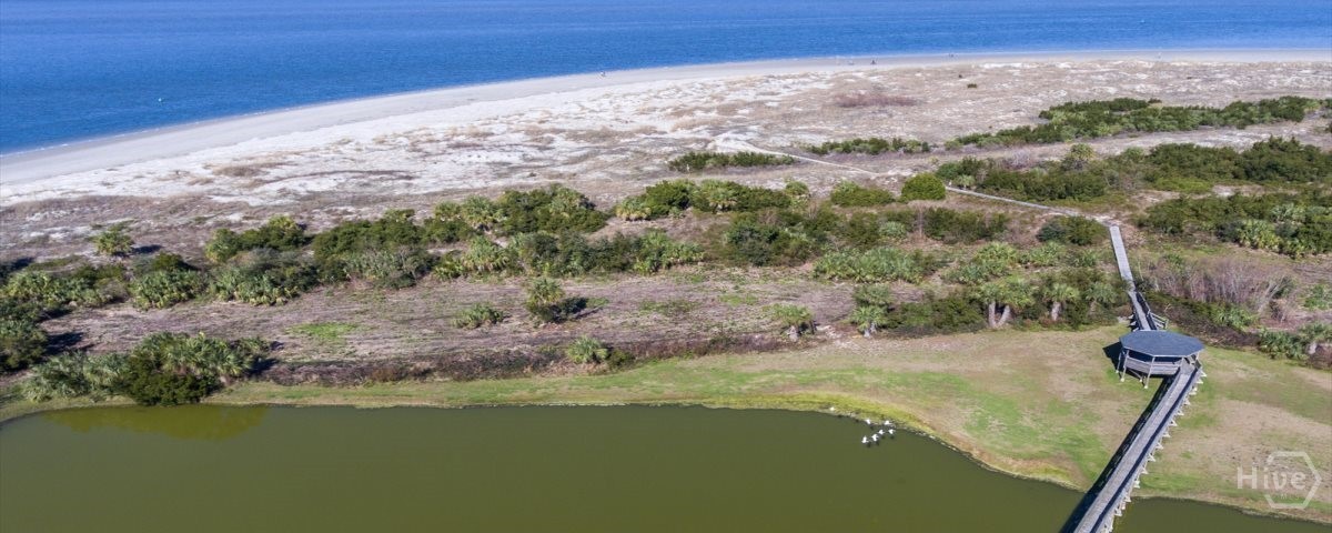 40 Captains View Tybee Island, GA 31328 - Photo 44 of 64 Ariel view of private boardwalk to beach