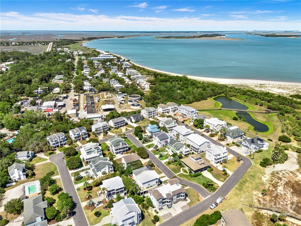40 Captains View Tybee Island, GA 31328 - Photo 45 of 64 Ariel view of neighborhood, common grounds and beach