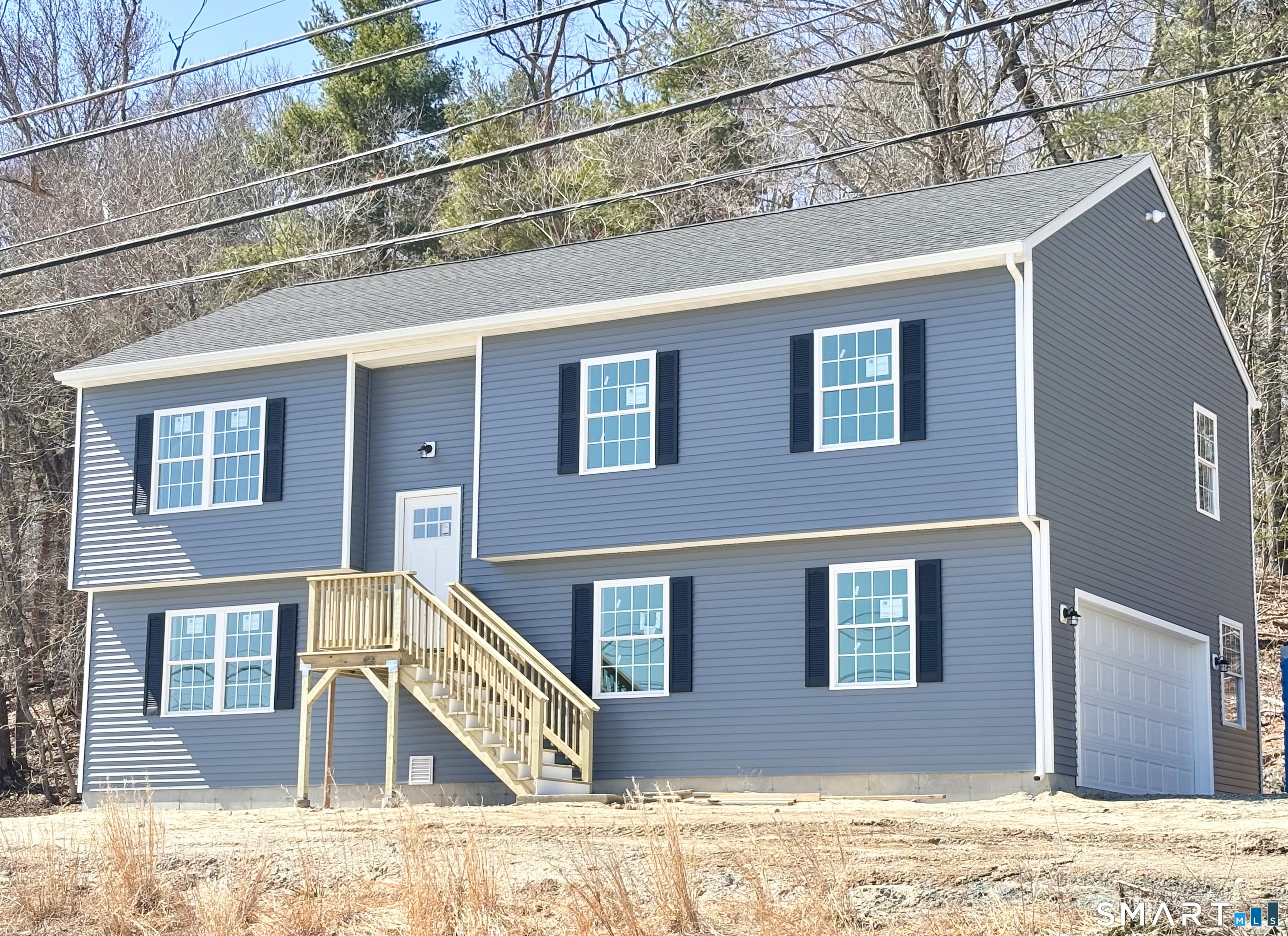 a front view of a house