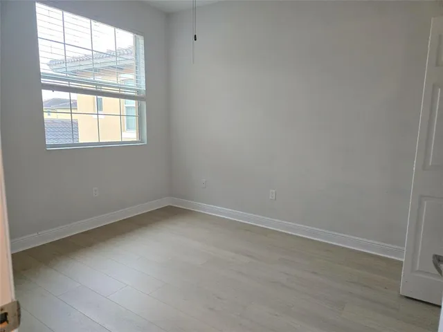 an empty room with a window