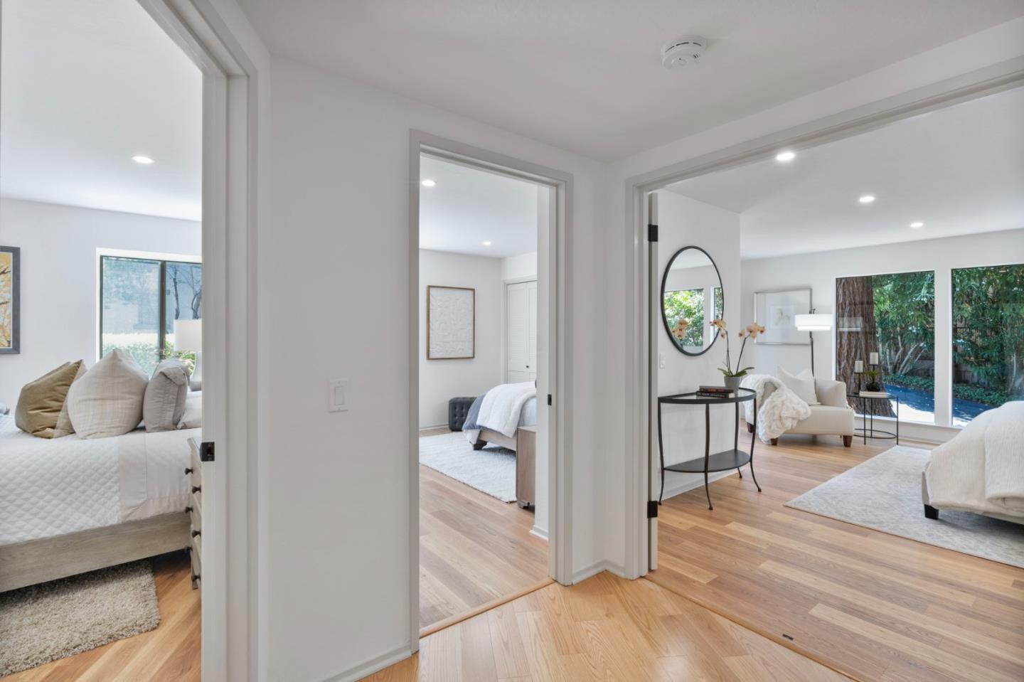 300 Sand Hill Circle, Unit 101 Menlo Park, CA 94025 - Photo 30 of 47 a bedroom with furniture and a window