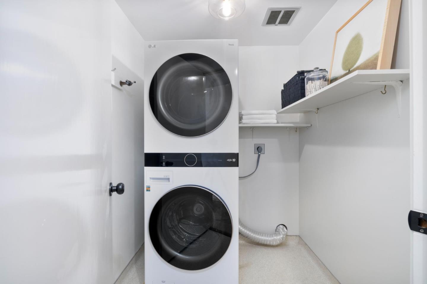 300 Sand Hill Circle, Unit 101 Menlo Park, CA 94025 - Photo 34 of 47 a utility room with dryer and washer