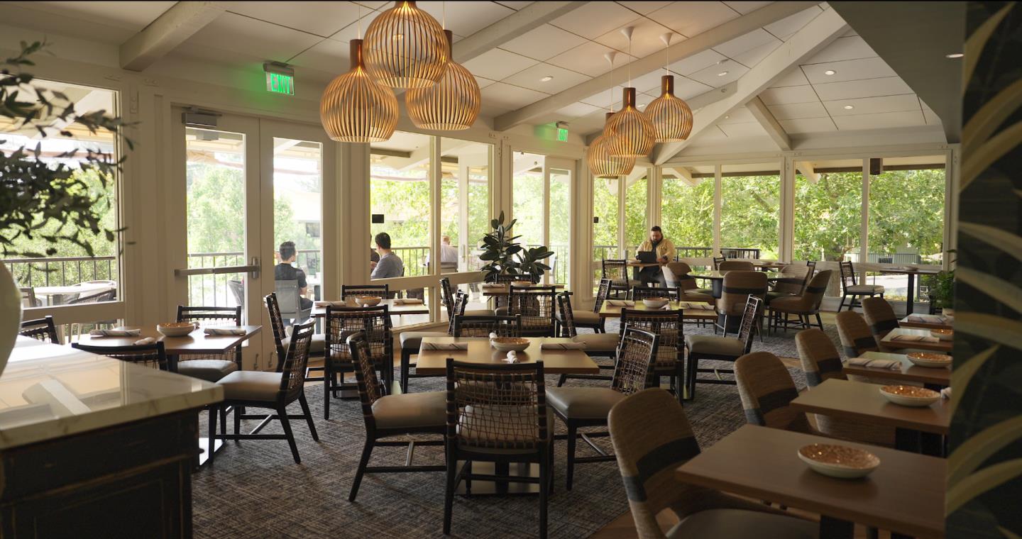 300 Sand Hill Circle, Unit 101 Menlo Park, CA 94025 - Photo 43 of 47 a room with lots of tables and chairs