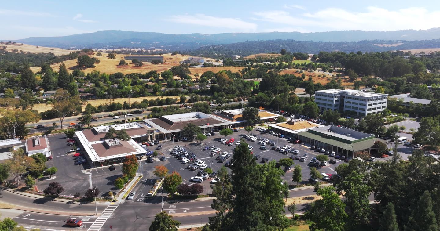 300 Sand Hill Circle, Unit 101 Menlo Park, CA 94025 - Photo 45 of 47 an aerial view of a city with lots of residential buildings