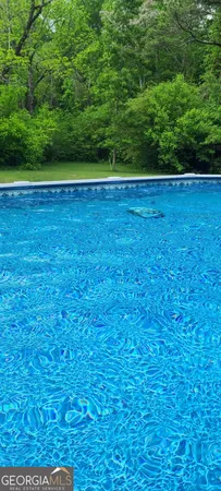 a body of water with a tree in the background