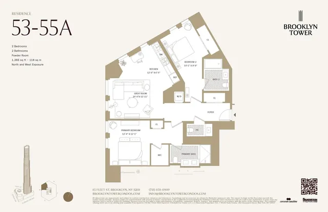 $2,245,000 | 85 Fleet Street, Unit 55A | Downtown Brooklyn