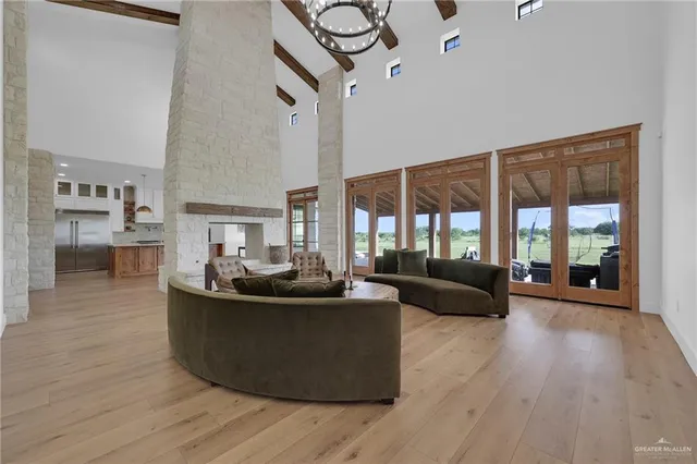 a view of livingroom with furniture and wooden floor