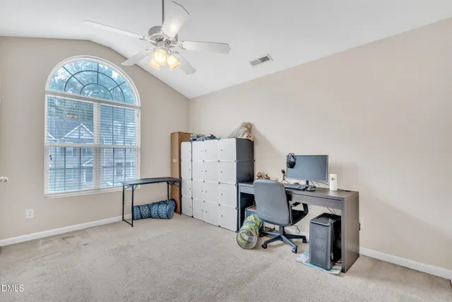 a view of workspace with a window