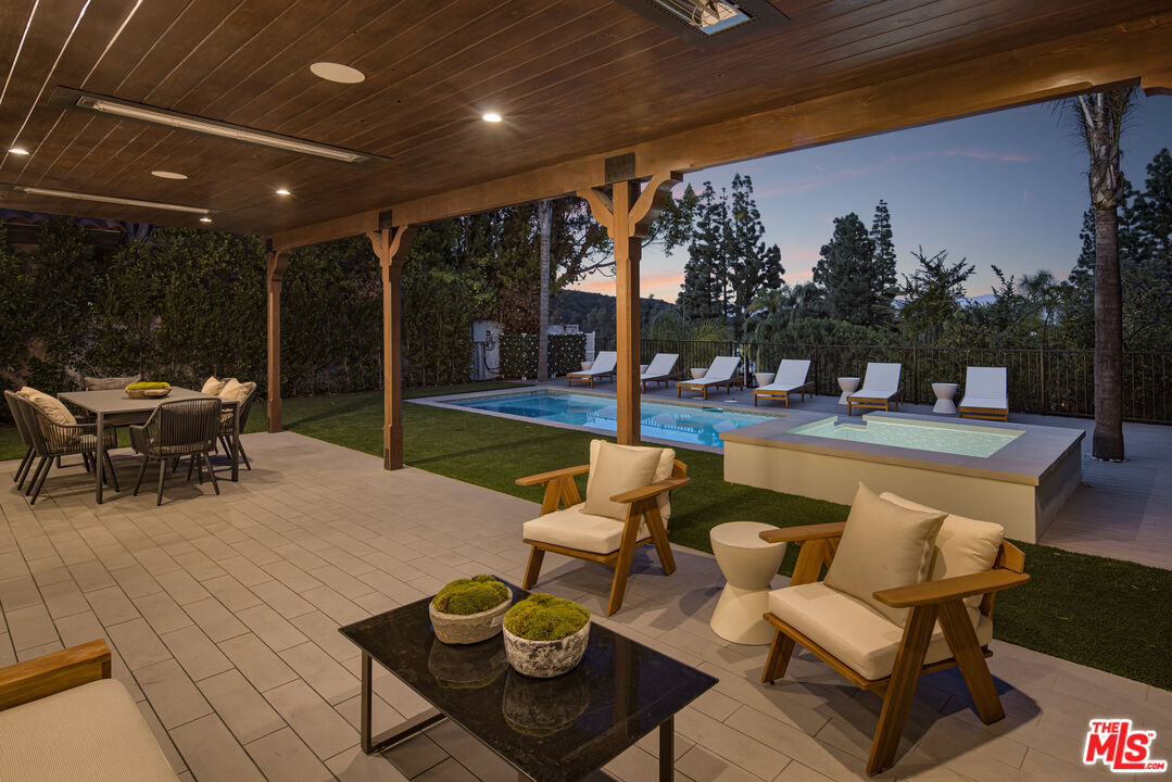 a outdoor space with furniture