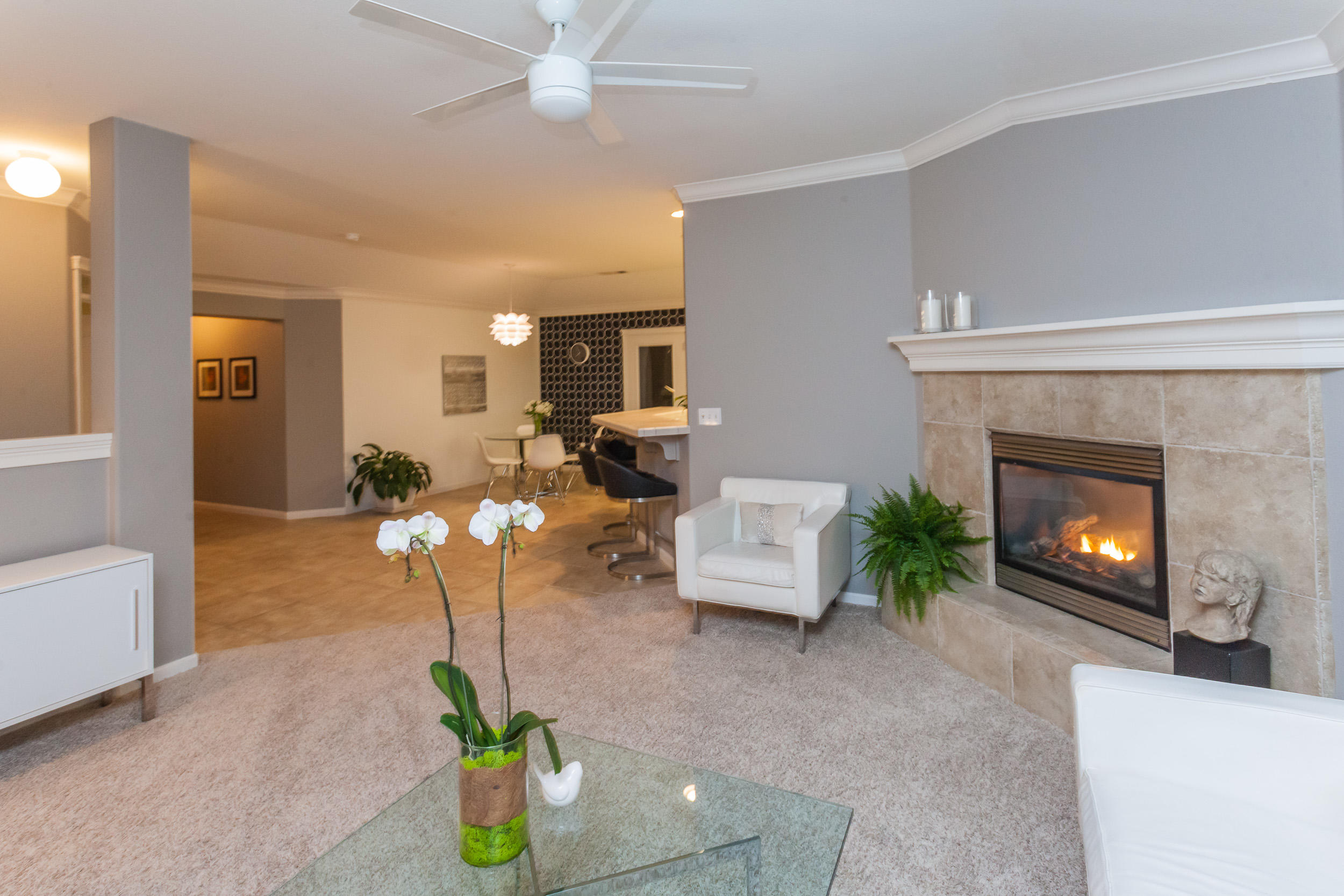 2638 Rhinestone Way Redding, CA 96001 - Photo 5 of 30 a living room with furniture and a fireplace