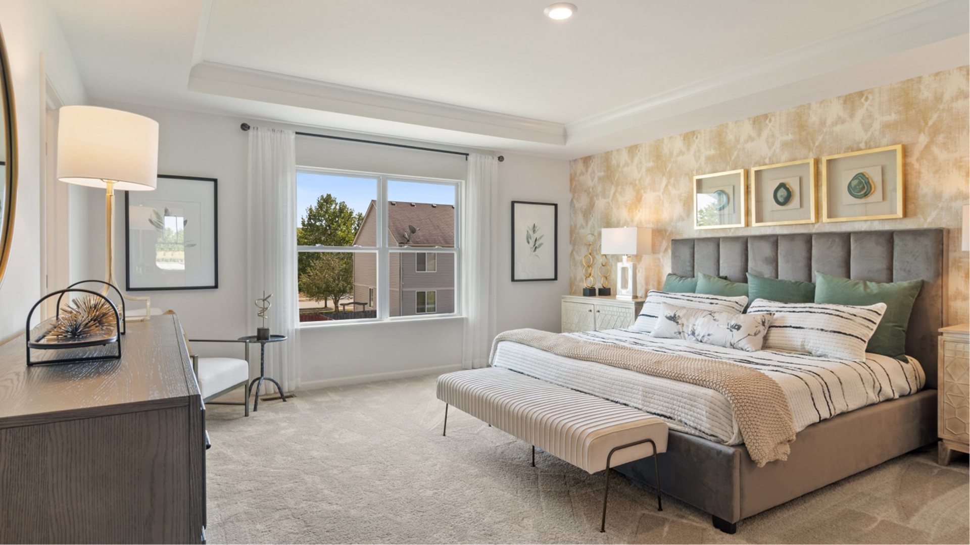 392 Danforth Drive Oswego, IL 60543 - Photo 8 of 14 a bedroom with a bed and a chair