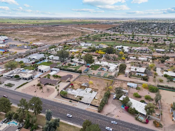 an aerial view of multiple house