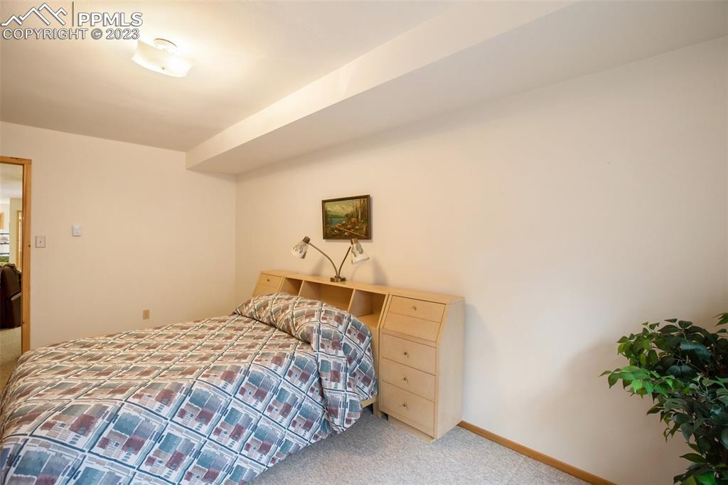 265 Broken Wheel Drive Divide, CO 80814 - Photo 28 of 50 a bedroom with a bed and a potted plant