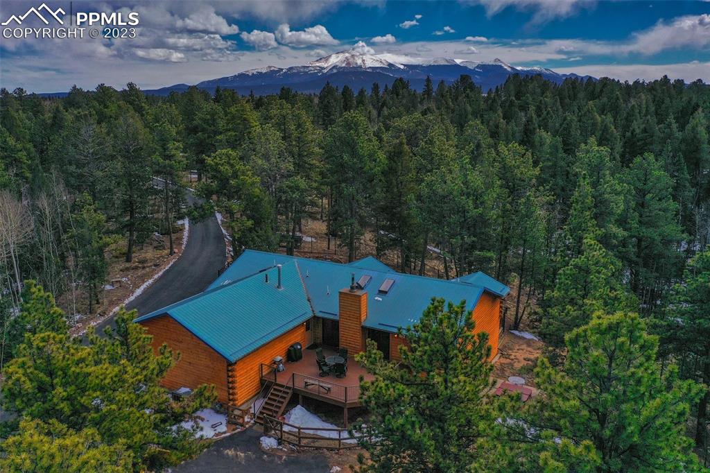 265 Broken Wheel Drive Divide, CO 80814 - Photo 43 of 50 an aerial view of a house with pool garden and outdoor seating