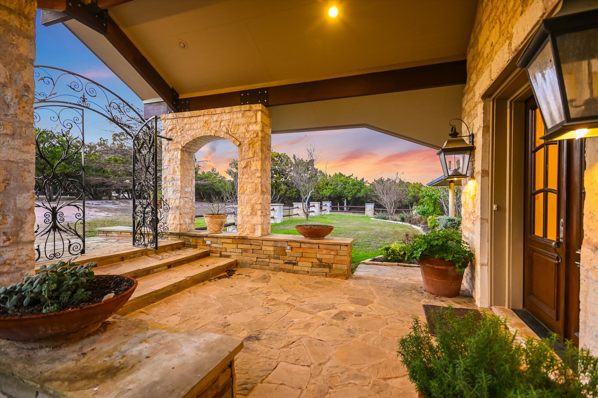 1984 Divide Pass Blanco, TX 78606 - Photo 4 of 36 a view of swimming pool with outdoor seating and a garden