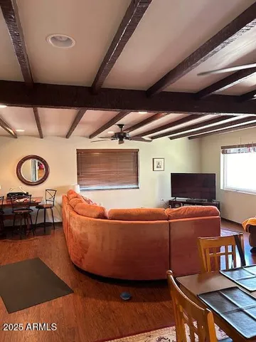 a room with furniture and a window