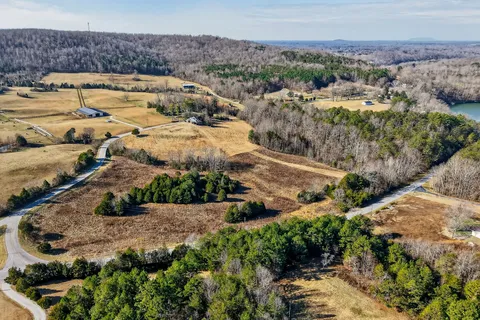 a view of a lake with a mountain