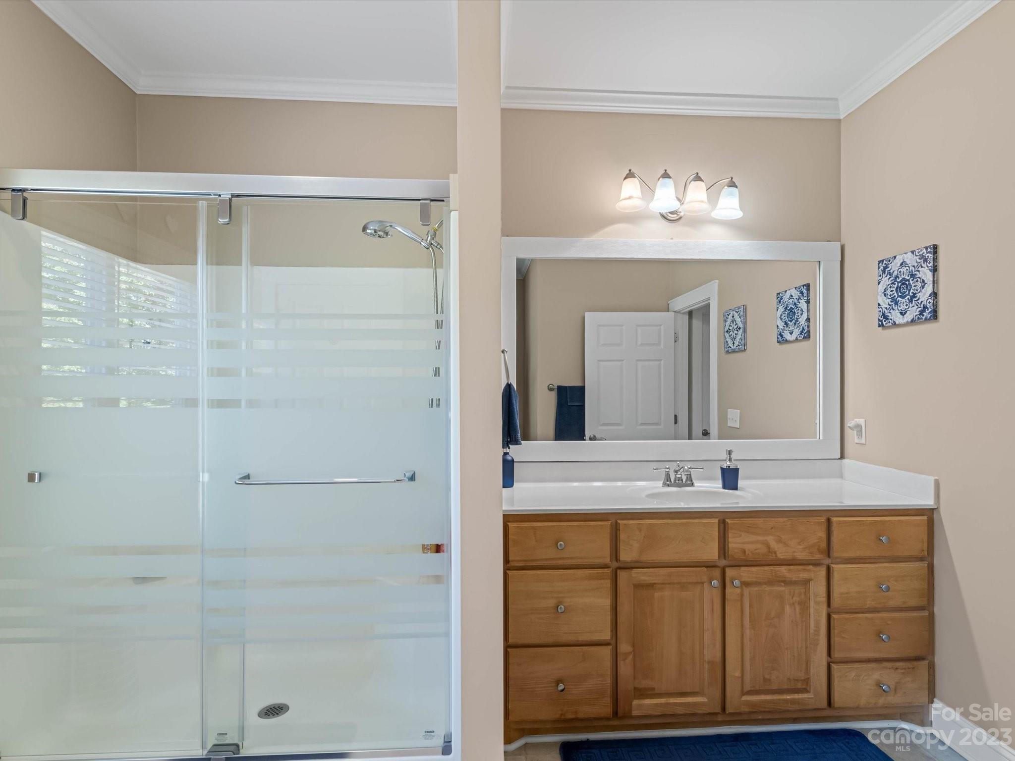 125 Boulder Ridge Drive State Road, NC 28676 - Photo 12 of 39 a bathroom with a sink vanity and mirror
