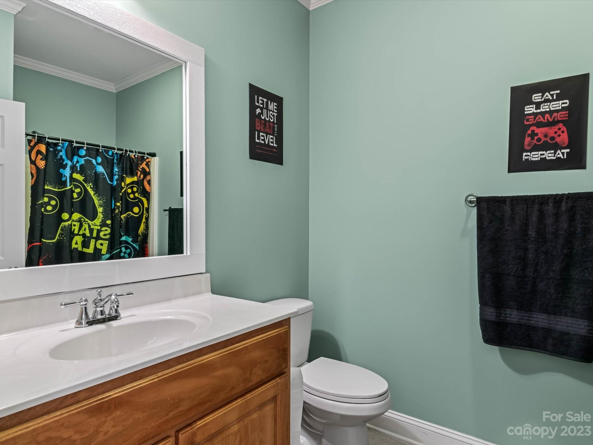 125 Boulder Ridge Drive State Road, NC 28676 - Photo 23 of 39 a bathroom with a toilet sink and mirror