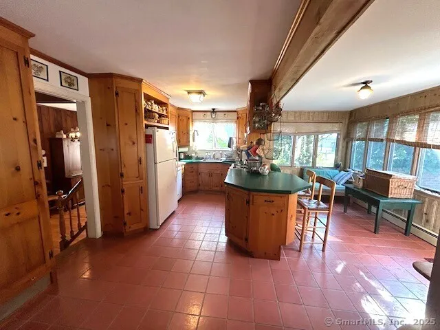 a view of a living room and dining room