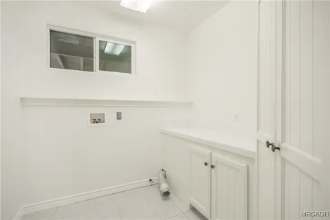 a view of small space with racks on the wall