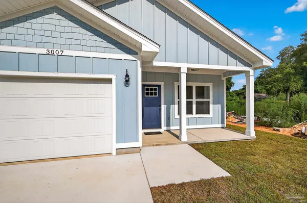 a view of a house with porch and wooden floor