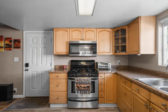 a living room with furniture and a couch