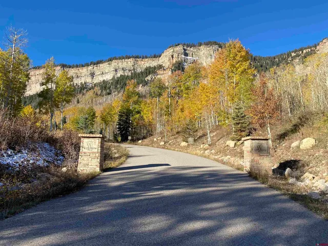 a view of a building with a street
