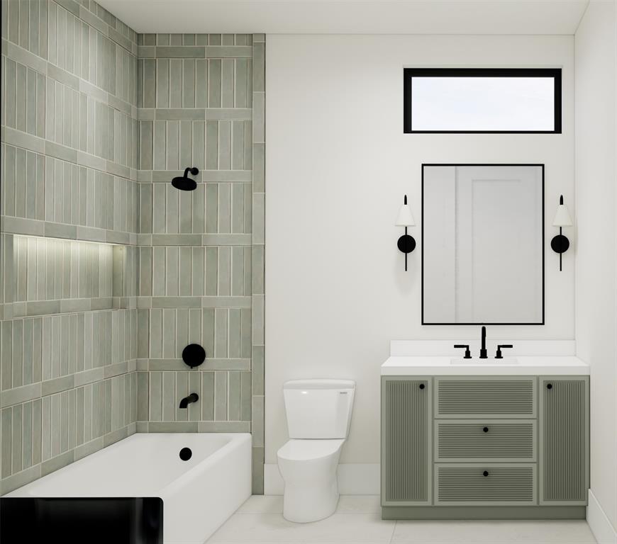 2311 Madera Street Dallas, TX 75206 - Photo 16 of 21 a bathroom with a sink a toilet and shower
