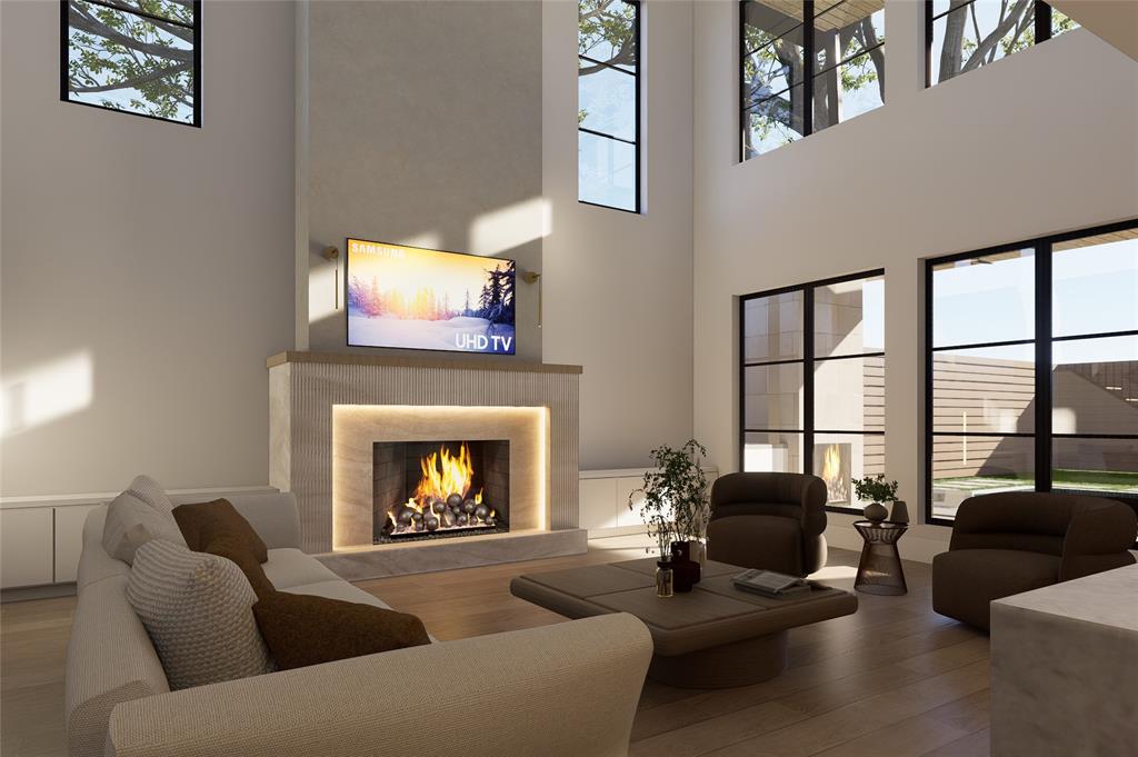 2311 Madera Street Dallas, TX 75206 - Photo 3 of 21 a living room with furniture window and a fireplace