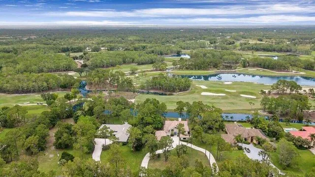 an aerial view of residential building with outdoor space
