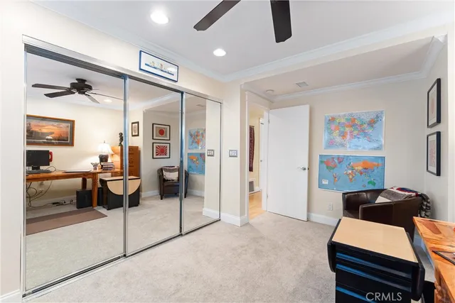 a outdoor space with patio area view and swimming pool