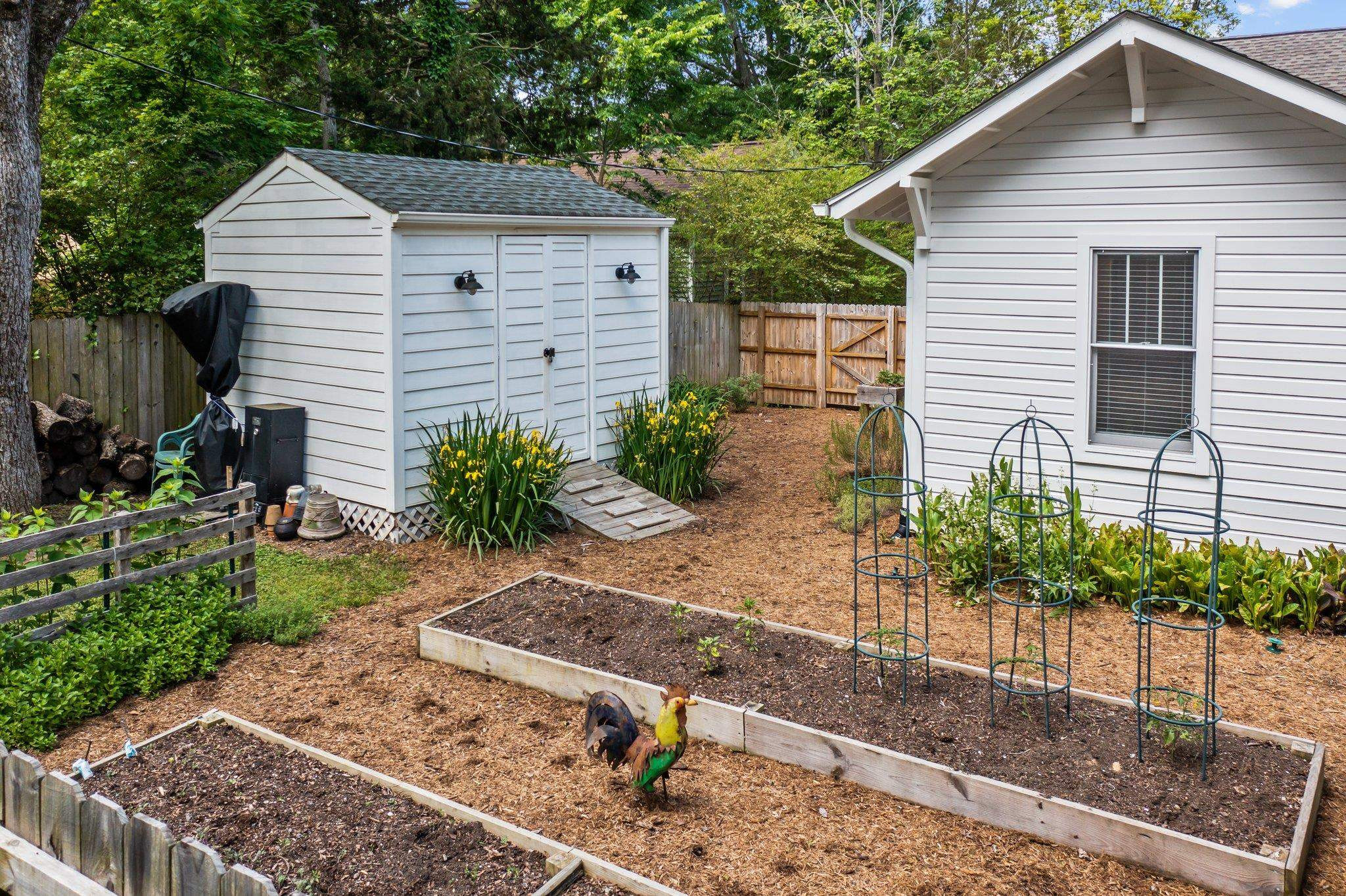 2305 Chapel Hill Road Durham, NC 27707 - Photo 36 of 45 Raised garden area in back yard