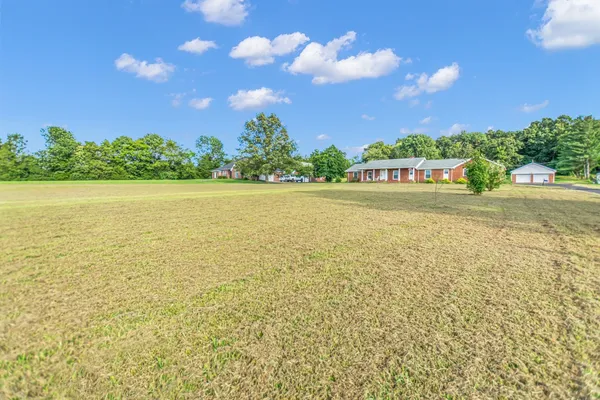 a view of an ocean and a building