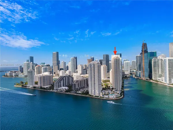 a view of a city with tall buildings