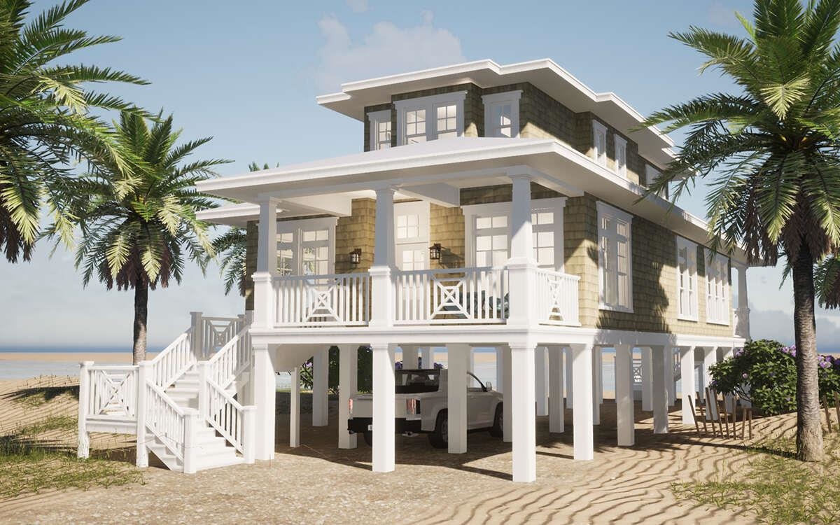 4738 South Atlantic Avenue Ponce Inlet, FL 32127 - Photo 2 of 32 a front view of a building with a garden