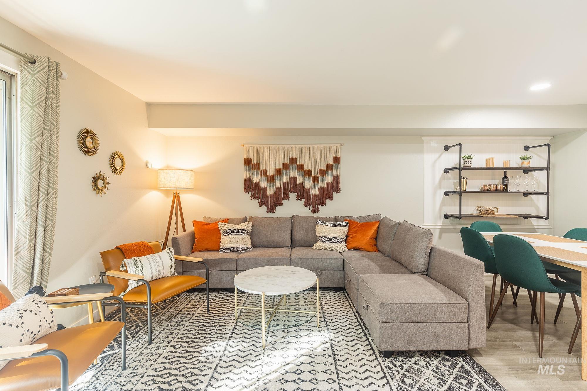 352 North Eagle Road Eagle, ID 83616 - Photo 3 of 44 Living room with wood finished floors and recessed lighting