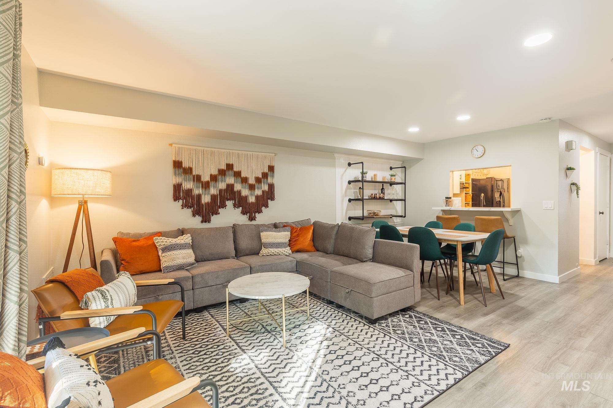 352 North Eagle Road Eagle, ID 83616 - Photo 4 of 44 Living area with recessed lighting and light wood-style flooring