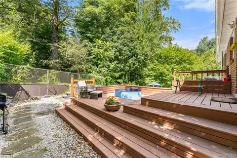 a view of a train station with sitting area