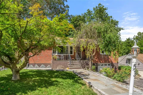 an outdoor space with seating