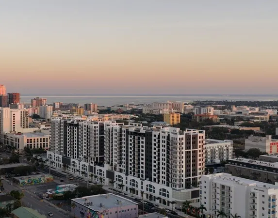 an aerial view of city