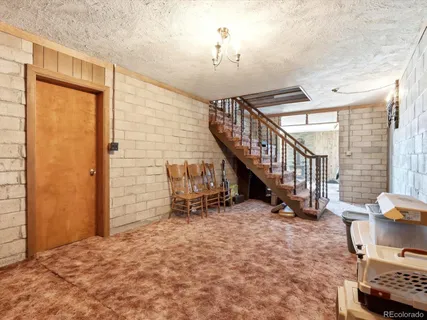 a view of an entryway with staircase