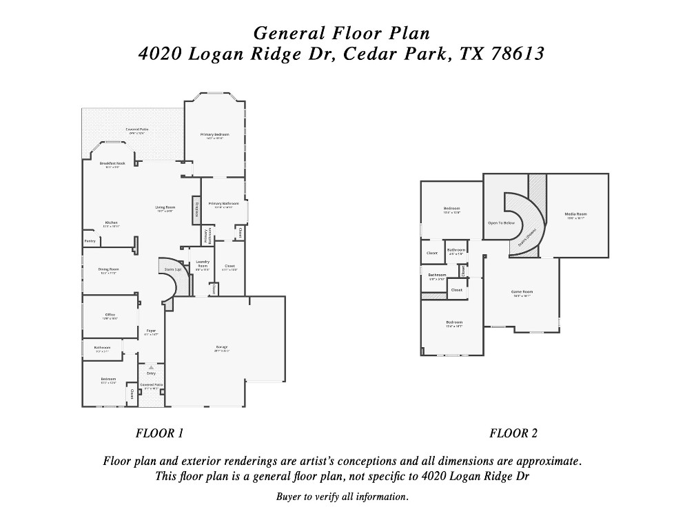 4020 Logan Ridge Drive Cedar Park, TX 78613 - Photo 8 of 40 View of room layout