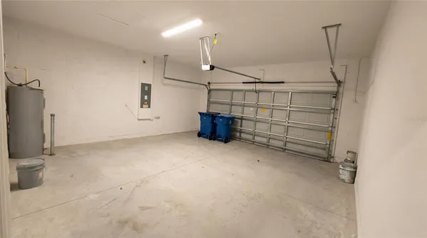 a view of a garage