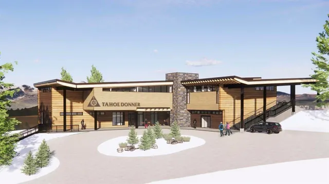 a dining room with furniture