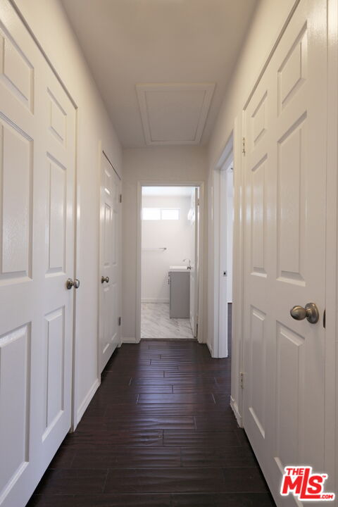 600 Luton Drive Glendale, CA 91206 - Photo 10 of 42 a view of a hallway with wooden floor