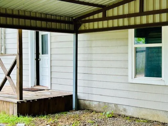 a view of front door of house