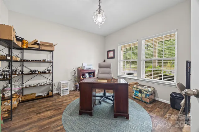a view of a livingroom with furniture window and wooden floor