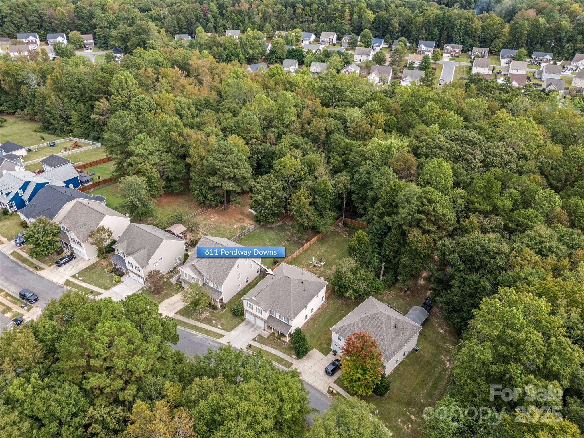 611 Pondway Downs Rock Hill, SC 29730 - Photo 41 of 43 an aerial view of residential house with outdoor space and trees all around